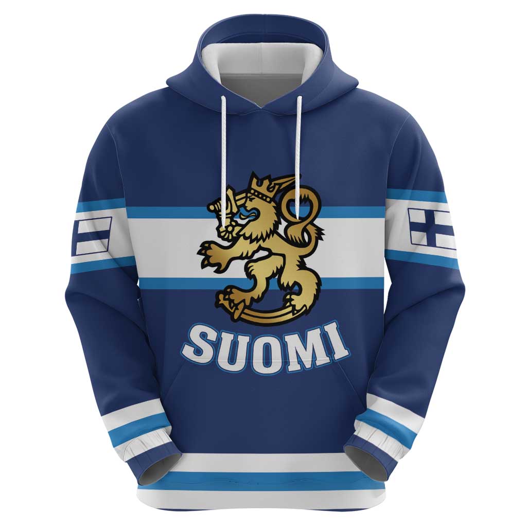 Custom Hockey 2026 Finland Zip Hoodie Finnish Leijonat Champions - Wonder Print Shop