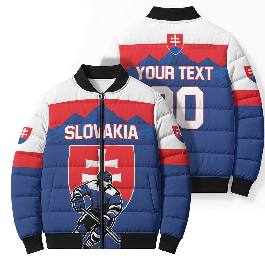 Custom Hockey 2026 Slovakia Bomber Puffer Jacket Nasi Chlapci Go Champions - Wonder Print Shop