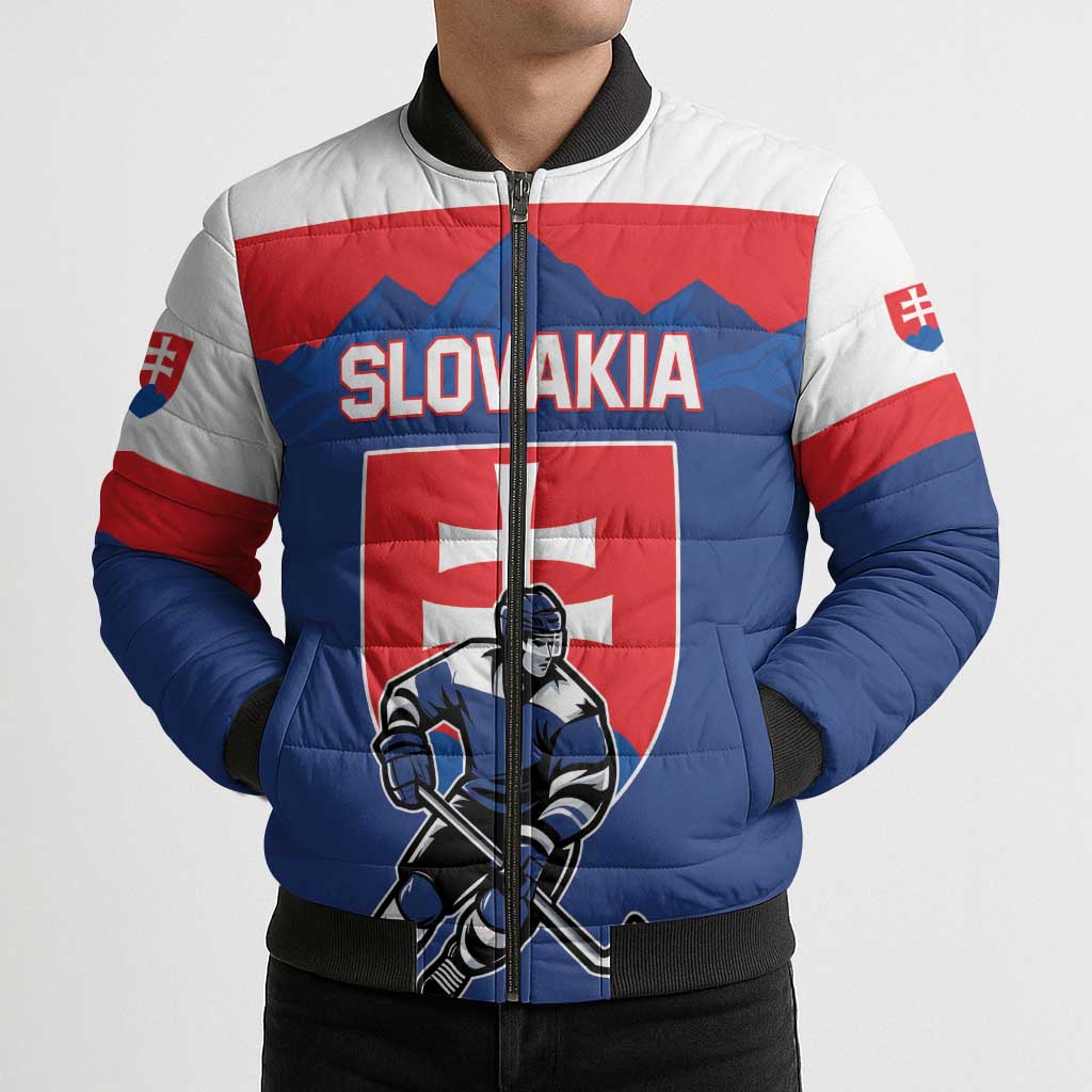 Custom Hockey 2026 Slovakia Bomber Puffer Jacket Nasi Chlapci Go Champions - Wonder Print Shop