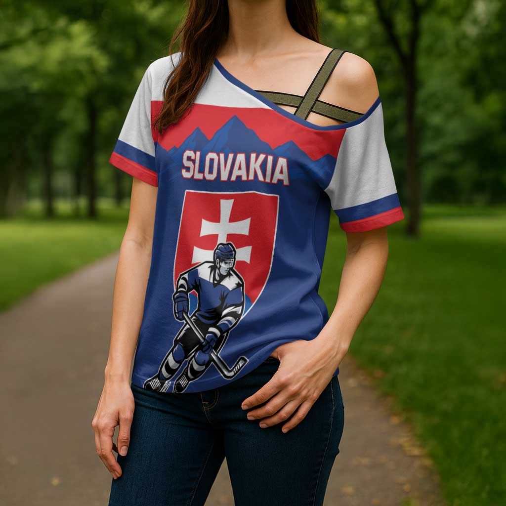 Custom Hockey 2026 Slovakia Cross Shoulder Shirt Nasi Chlapci Go Champions - Wonder Print Shop
