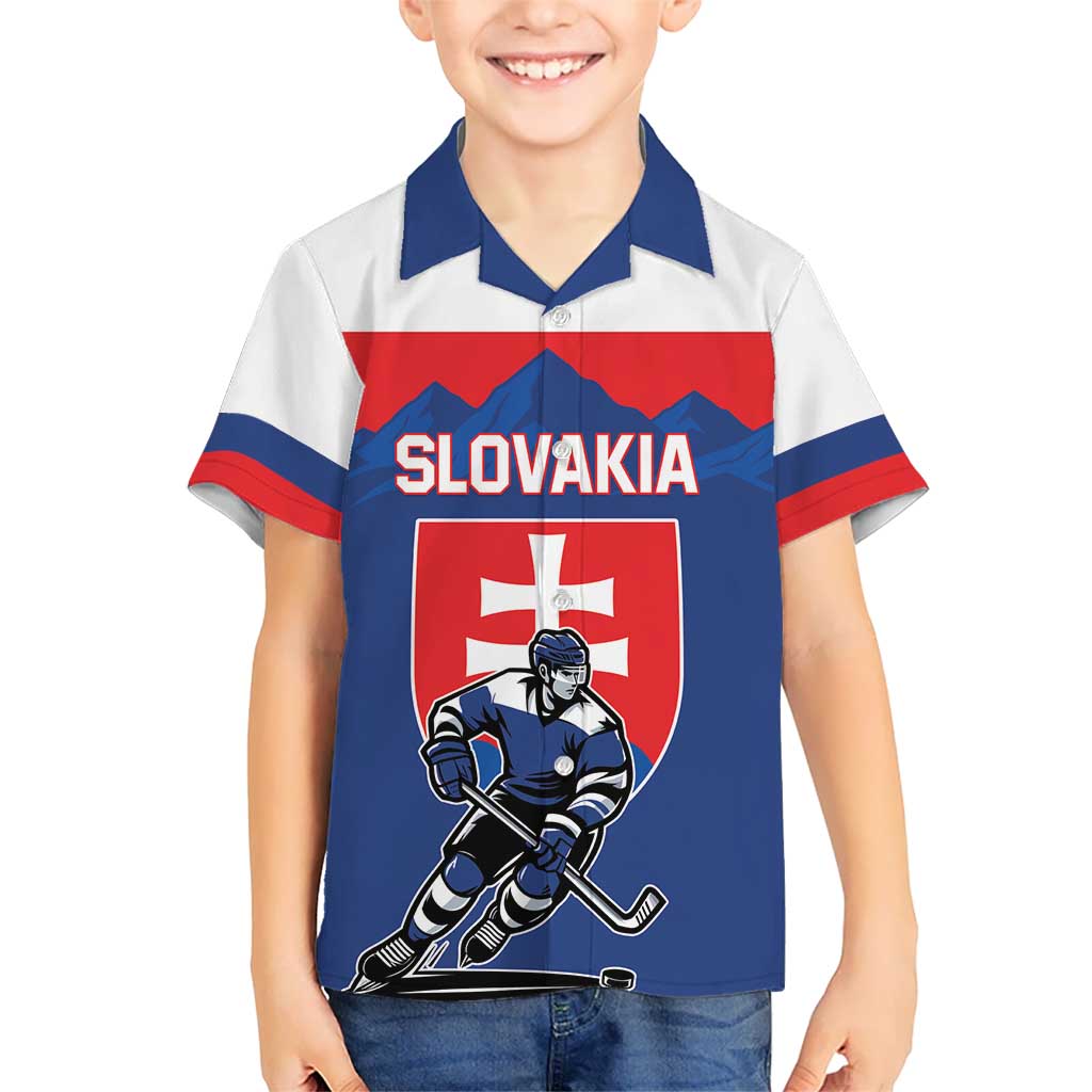Custom Hockey 2026 Slovakia Kid Hawaiian Shirt Nasi Chlapci Go Champions - Wonder Print Shop