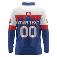 Custom Hockey 2026 Slovakia Long Sleeve Polo Shirt Nasi Chlapci Go Champions - Wonder Print Shop