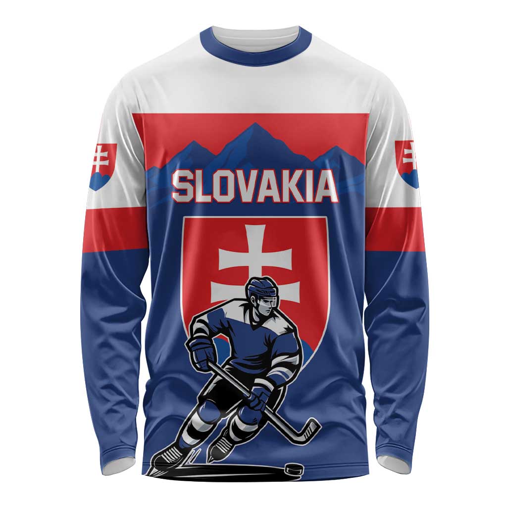Custom Hockey 2026 Slovakia Long Sleeve Shirt Nasi Chlapci Go Champions - Wonder Print Shop