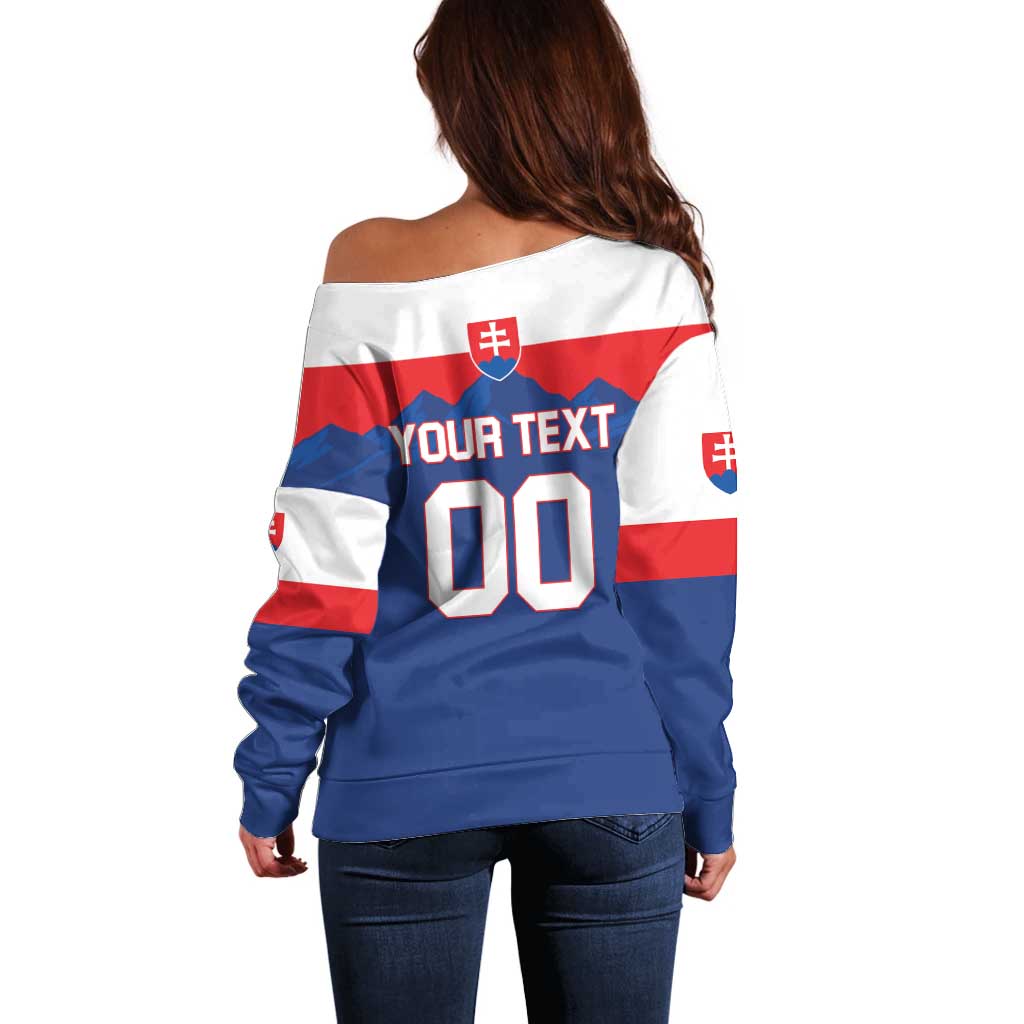 Custom Hockey 2026 Slovakia Off Shoulder Sweater Nasi Chlapci Go Champions - Wonder Print Shop
