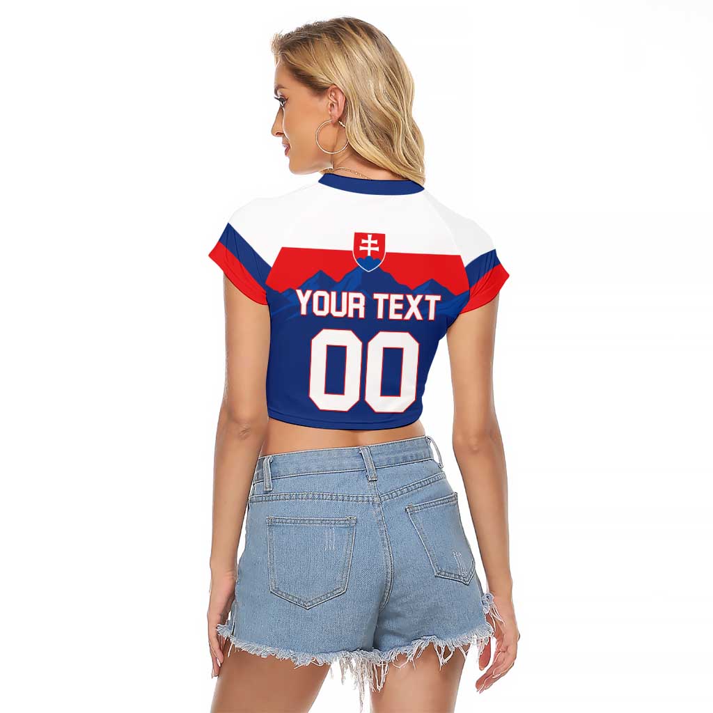 Custom Hockey 2026 Slovakia Raglan Cropped T Shirt Nasi Chlapci Go Champions - Wonder Print Shop