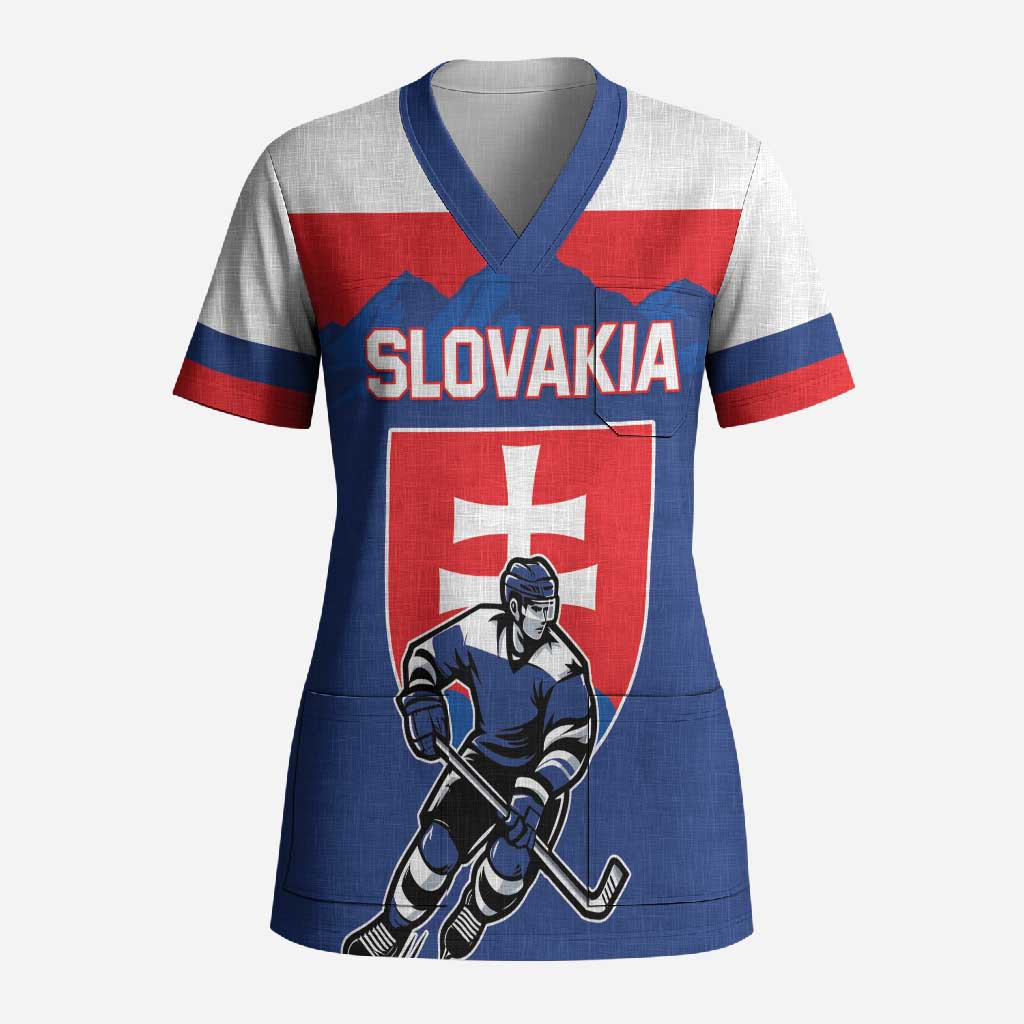 Custom Hockey 2026 Slovakia Scrub Top Nasi Chlapci Go Champions - Wonder Print Shop