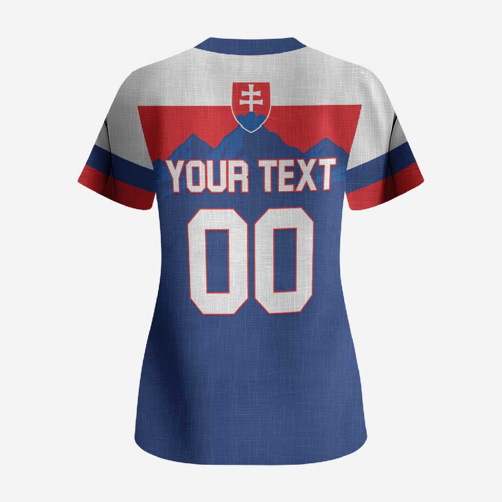 Custom Hockey 2026 Slovakia Scrub Top Nasi Chlapci Go Champions - Wonder Print Shop