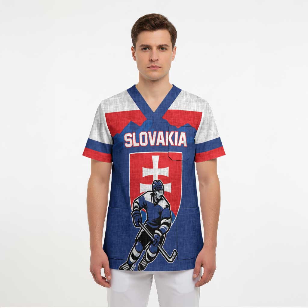 Custom Hockey 2026 Slovakia Scrub Top Nasi Chlapci Go Champions - Wonder Print Shop