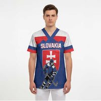 Custom Hockey 2026 Slovakia Scrub Top Nasi Chlapci Go Champions - Wonder Print Shop