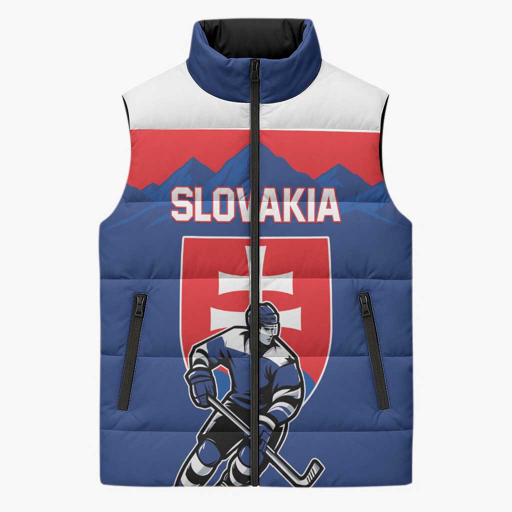 Custom Hockey 2026 Slovakia Sleeveless Puffer Jacket Nasi Chlapci Go Champions - Wonder Print Shop