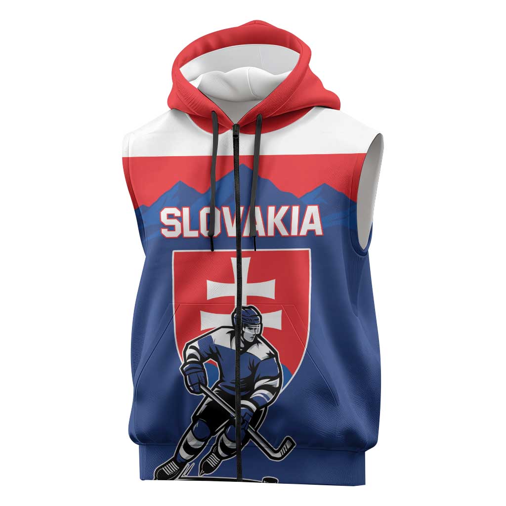 Custom Hockey 2026 Slovakia Sleeveless Zip Hoodie Nasi Chlapci Go Champions - Wonder Print Shop