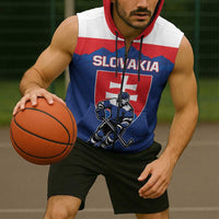 Custom Hockey 2026 Slovakia Sleeveless Zip Hoodie Nasi Chlapci Go Champions - Wonder Print Shop