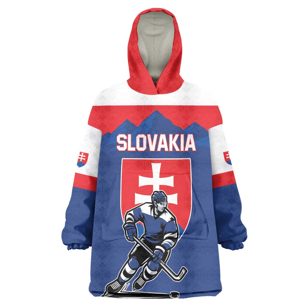 Custom Hockey 2026 Slovakia Wearable Blanket Hoodie Nasi Chlapci Go Champions - Wonder Print Shop