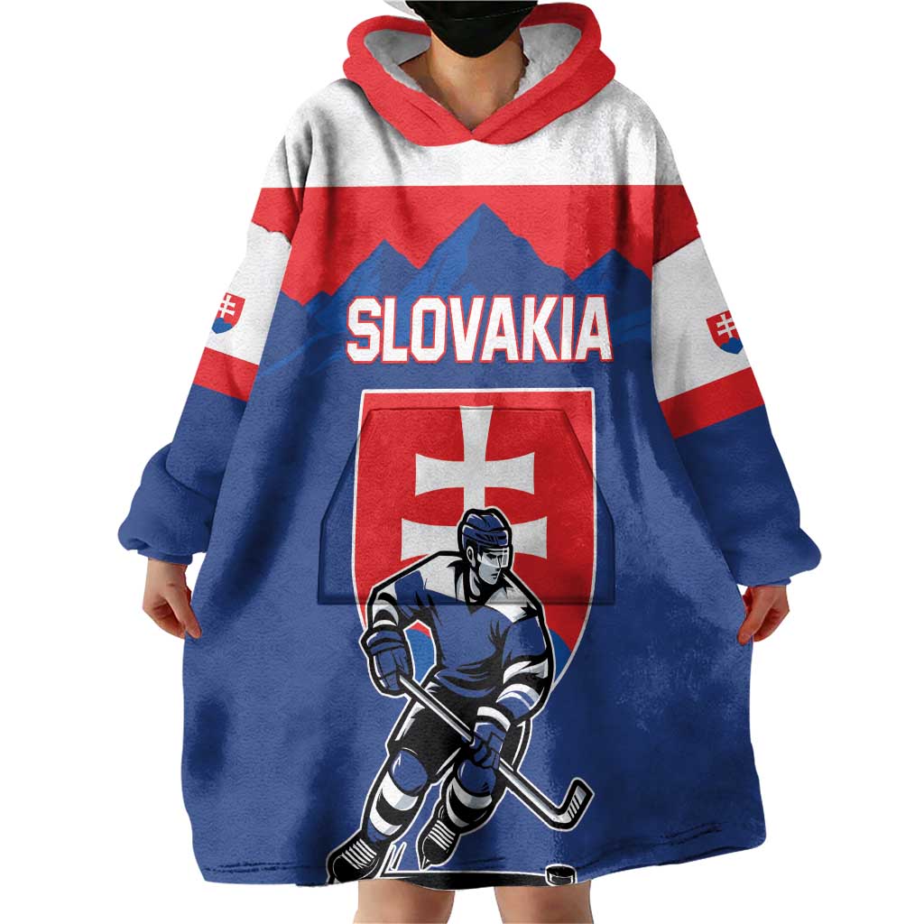Custom Hockey 2026 Slovakia Wearable Blanket Hoodie Nasi Chlapci Go Champions - Wonder Print Shop
