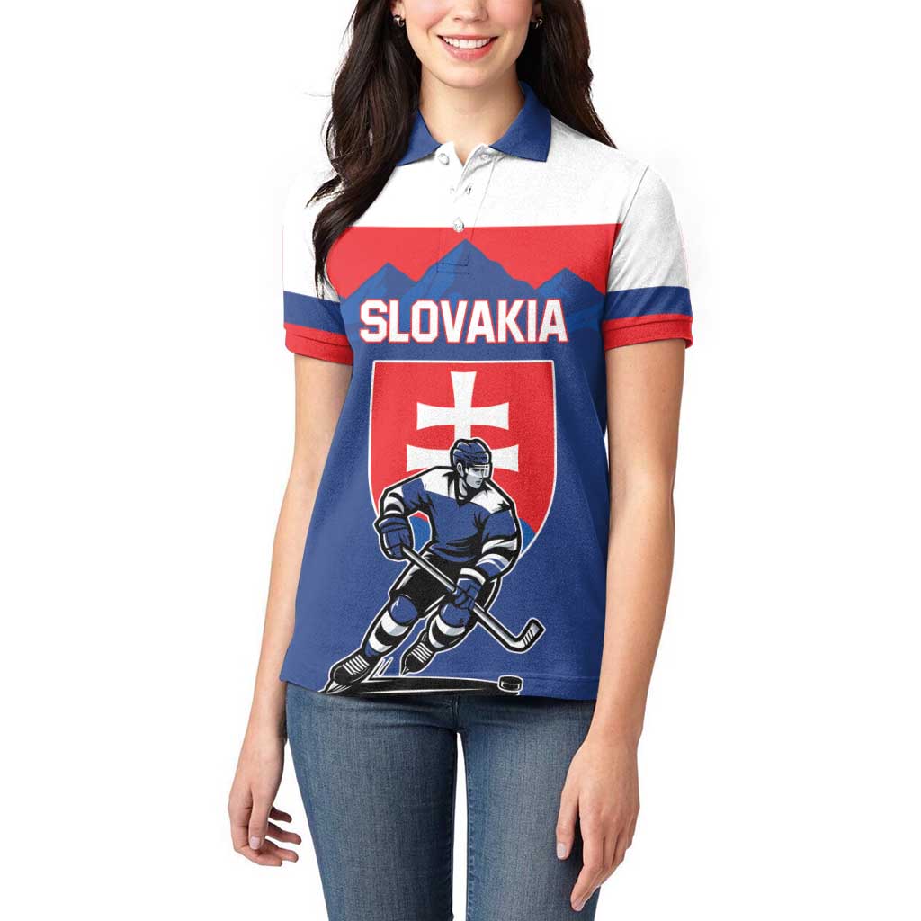 Custom Hockey 2026 Slovakia Women Polo Shirt Nasi Chlapci Go Champions - Wonder Print Shop