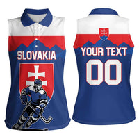 Custom Hockey 2026 Slovakia Women Sleeveless Polo Shirt Nasi Chlapci Go Champions - Wonder Print Shop