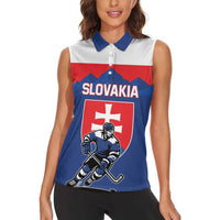 Custom Hockey 2026 Slovakia Women Sleeveless Polo Shirt Nasi Chlapci Go Champions - Wonder Print Shop