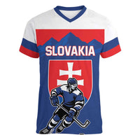 Custom Hockey 2026 Slovakia Women V-Neck T-Shirt Nasi Chlapci Go Champions - Wonder Print Shop