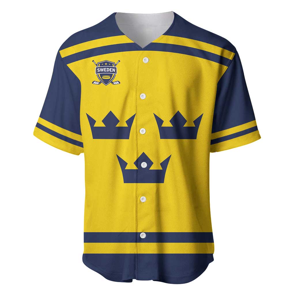Custom Hockey 2026 Sweden Baseball Jersey Tre Kronor Go Champions - Wonder Print Shop