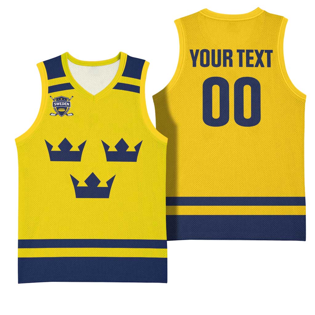 Custom Hockey 2026 Sweden Basketball Jersey Tre Kronor Go Champions - Wonder Print Shop