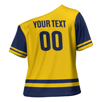 Custom Hockey 2026 Sweden Cross Shoulder Shirt Tre Kronor Go Champions - Wonder Print Shop