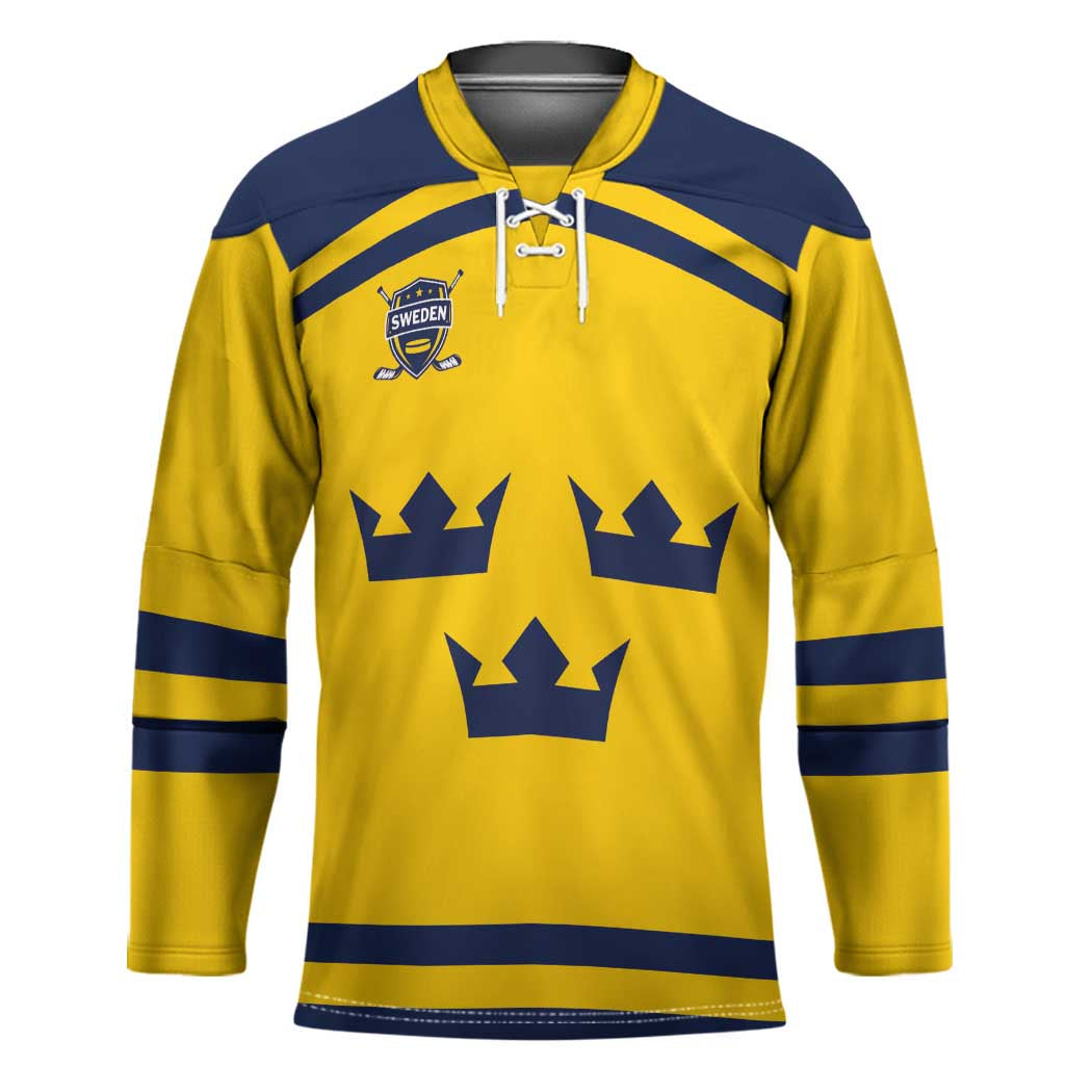 Custom Hockey 2026 Sweden Hockey Jersey Tre Kronor Go Champions - Wonder Print Shop