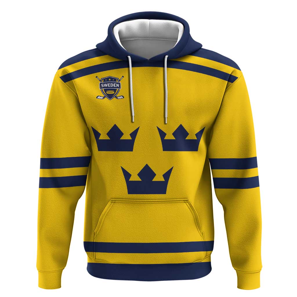 Custom Hockey 2026 Sweden Hoodie Tre Kronor Go Champions - Wonder Print Shop