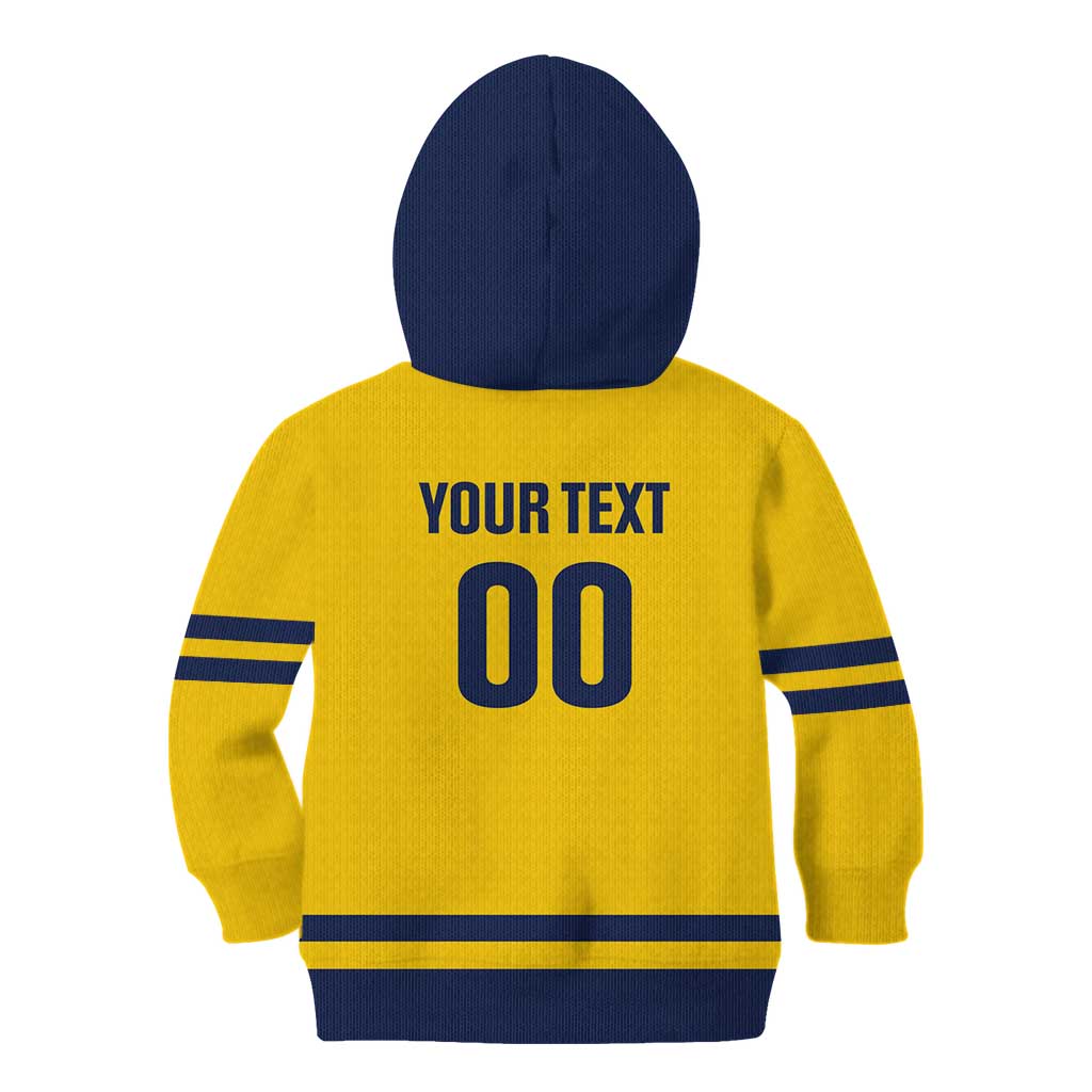 Custom Hockey 2026 Sweden Kid Hoodie Tre Kronor Go Champions - Wonder Print Shop