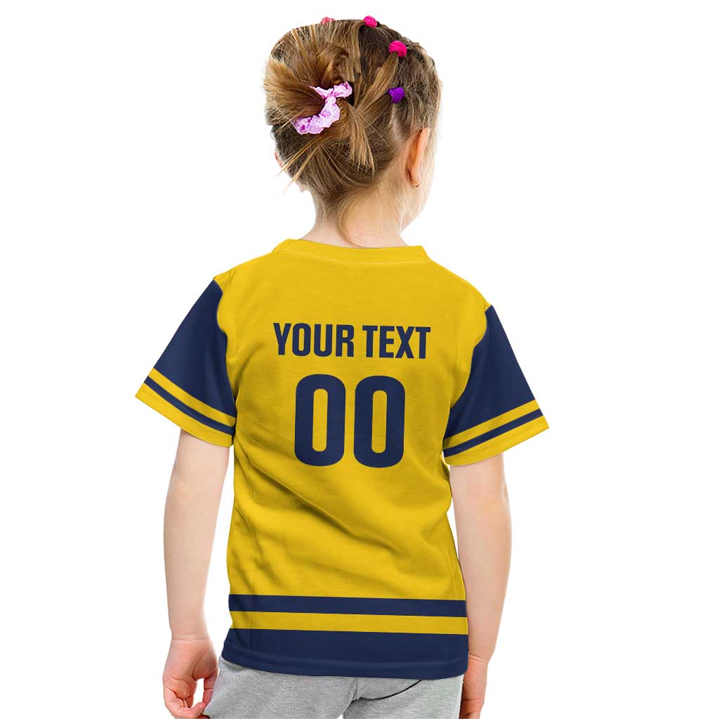 Custom Hockey 2026 Sweden Kid T Shirt Tre Kronor Go Champions - Wonder Print Shop