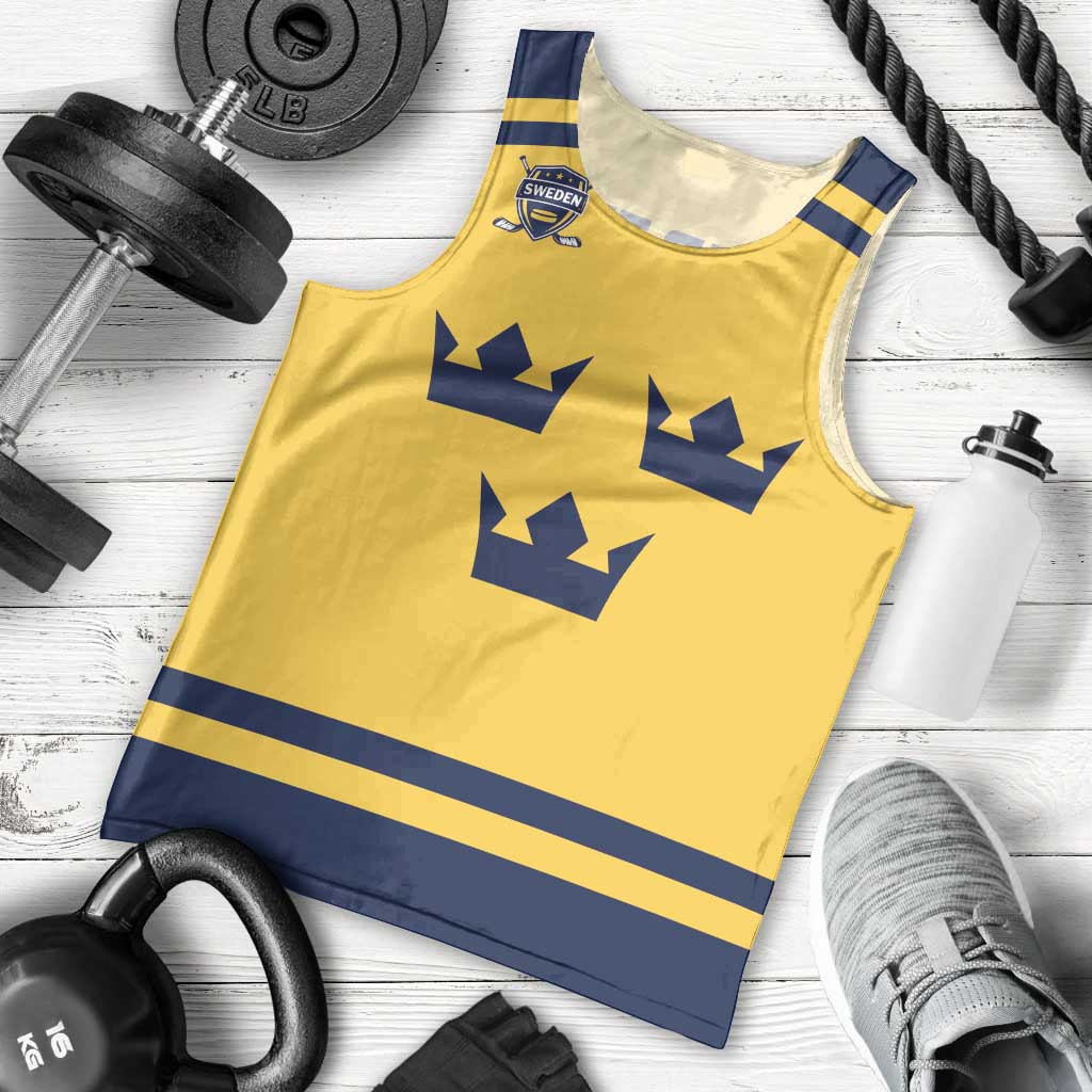 Custom Hockey 2026 Sweden Men Tank Top Tre Kronor Go Champions - Wonder Print Shop
