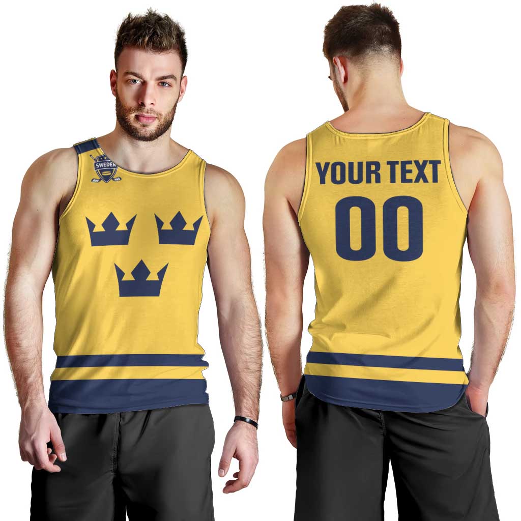 Custom Hockey 2026 Sweden Men Tank Top Tre Kronor Go Champions - Wonder Print Shop