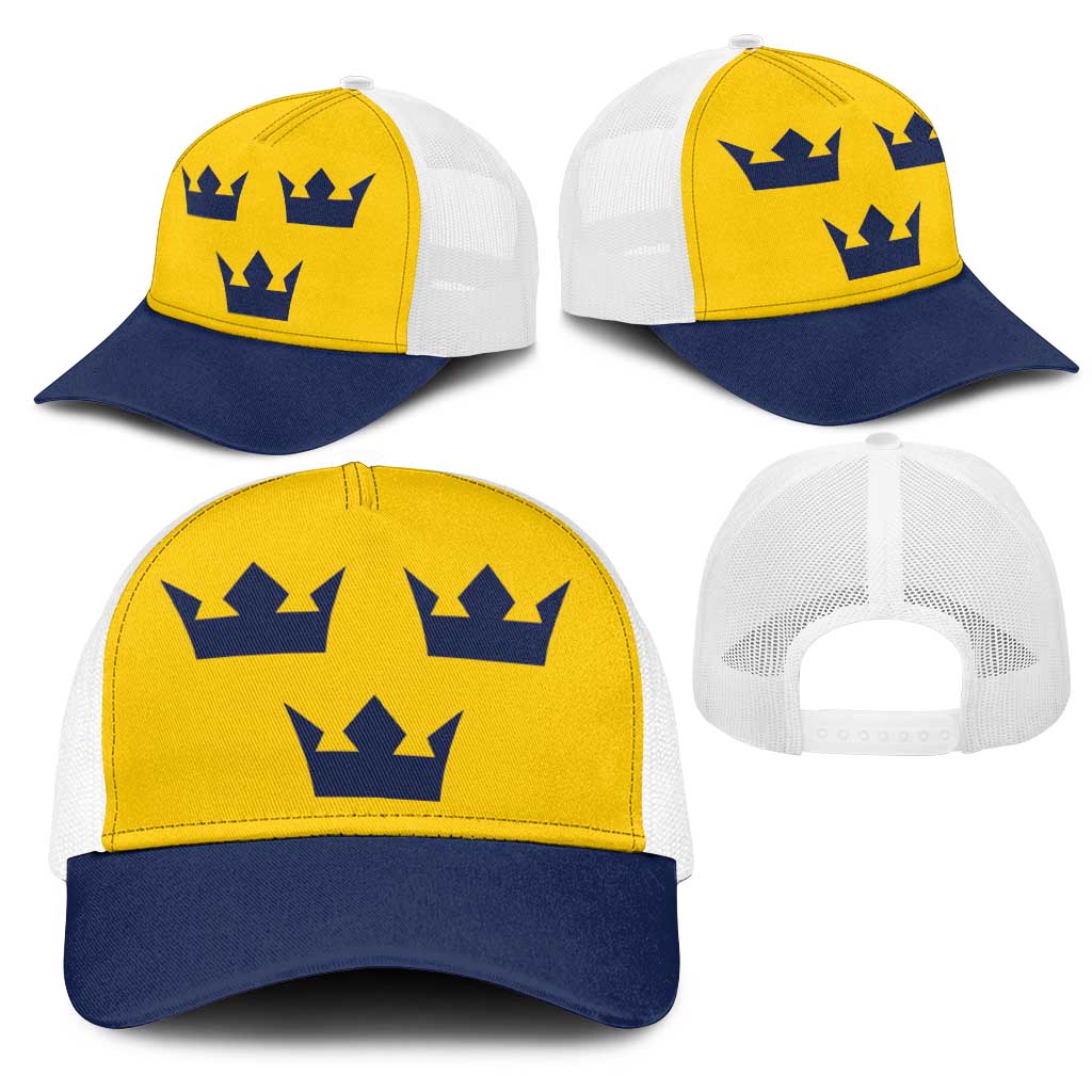 Hockey 2026 Sweden Mesh Trucker Cap Tre Kronor Go Champions