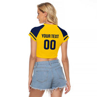 Custom Hockey 2026 Sweden Raglan Cropped T Shirt Tre Kronor Go Champions - Wonder Print Shop