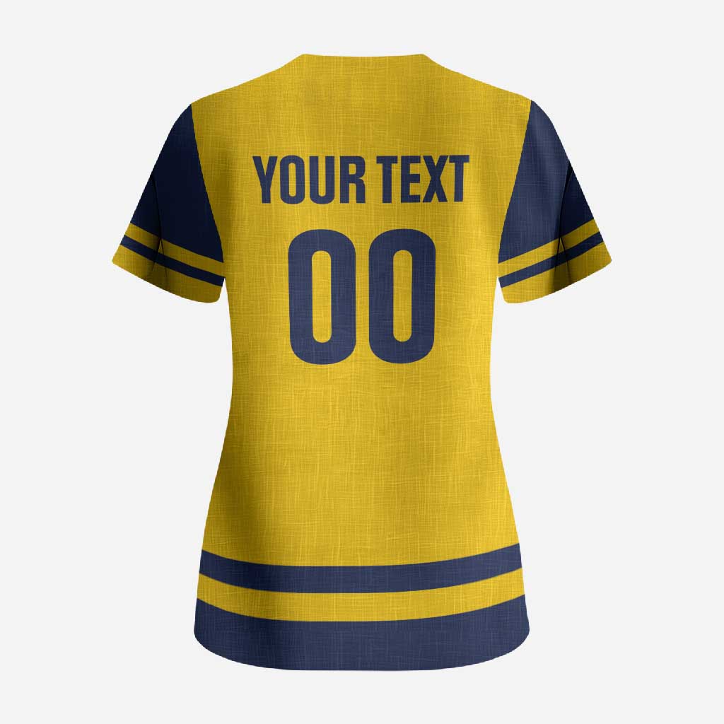 Custom Hockey 2026 Sweden Scrub Top Tre Kronor Go Champions - Wonder Print Shop