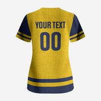 Custom Hockey 2026 Sweden Scrub Top Tre Kronor Go Champions - Wonder Print Shop