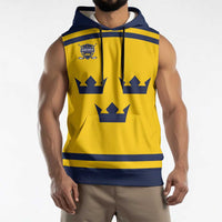 Custom Hockey 2026 Sweden Sleeveless Hoodie Tre Kronor Go Champions - Wonder Print Shop