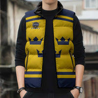 Custom Hockey 2026 Sweden Sleeveless Puffer Jacket Tre Kronor Go Champions - Wonder Print Shop