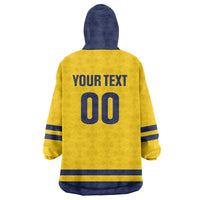 Custom Hockey 2026 Sweden Wearable Blanket Hoodie Tre Kronor Go Champions - Wonder Print Shop