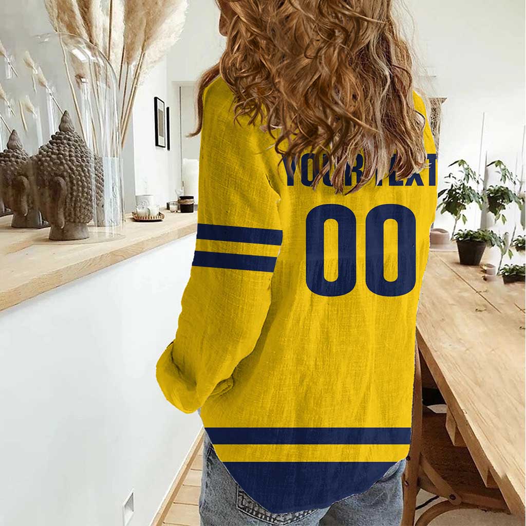 Custom Hockey 2026 Sweden Women Casual Shirt Tre Kronor Go Champions - Wonder Print Shop