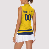 Custom Hockey 2026 Sweden Women Sleeveless Polo Shirt Tre Kronor Go Champions - Wonder Print Shop