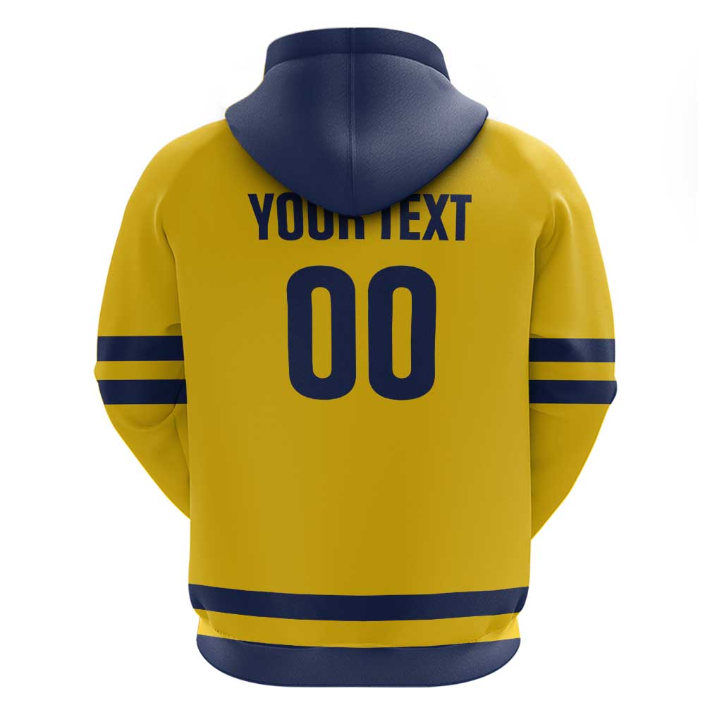 Custom Hockey 2026 Sweden Zip Hoodie Tre Kronor Go Champions - Wonder Print Shop