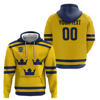 Custom Hockey 2026 Sweden Zip Hoodie Tre Kronor Go Champions - Wonder Print Shop