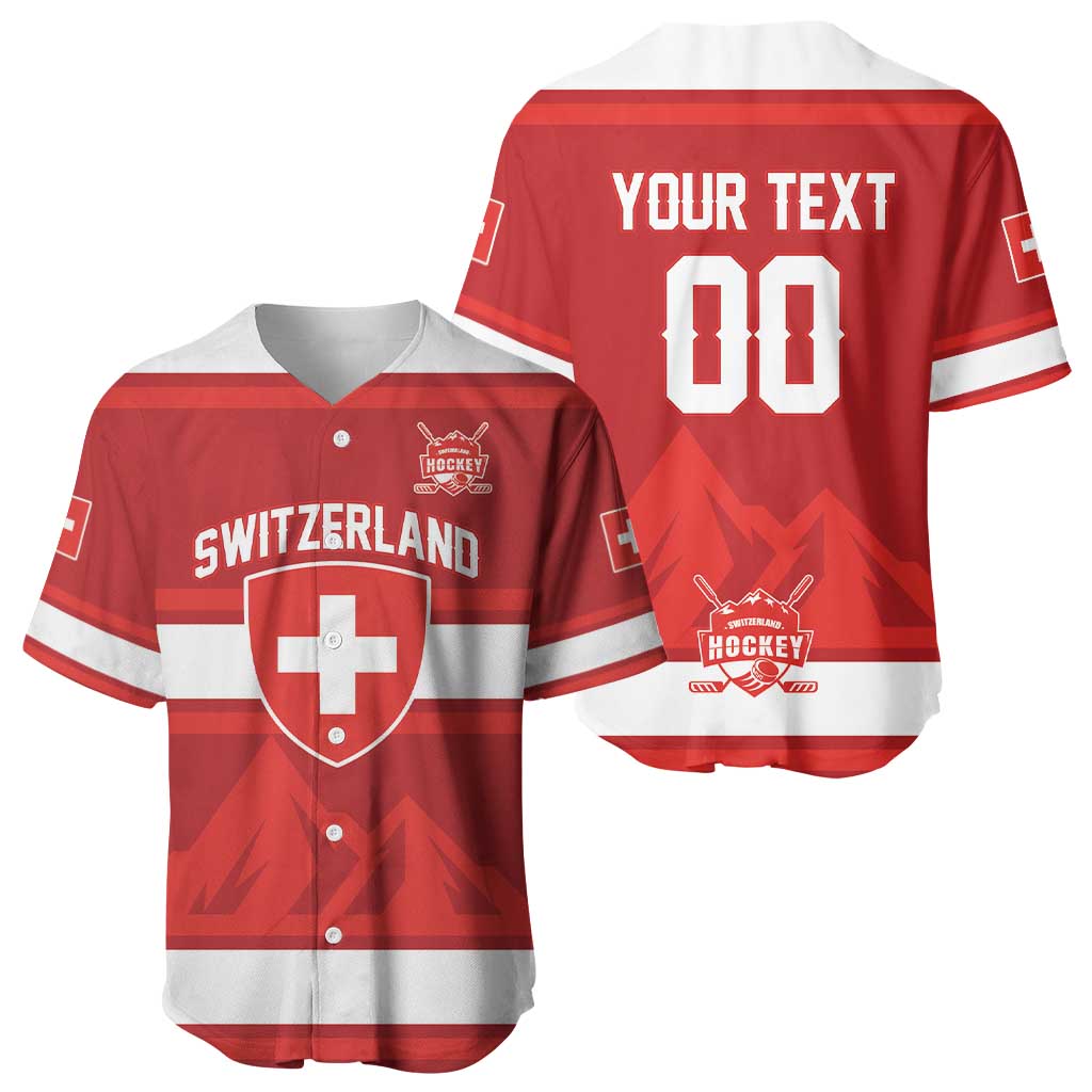 Custom Hockey 2026 Switzerland Baseball Jersey Go Champions La Nati - Wonder Print Shop