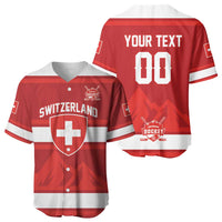 Custom Hockey 2026 Switzerland Baseball Jersey Go Champions La Nati - Wonder Print Shop