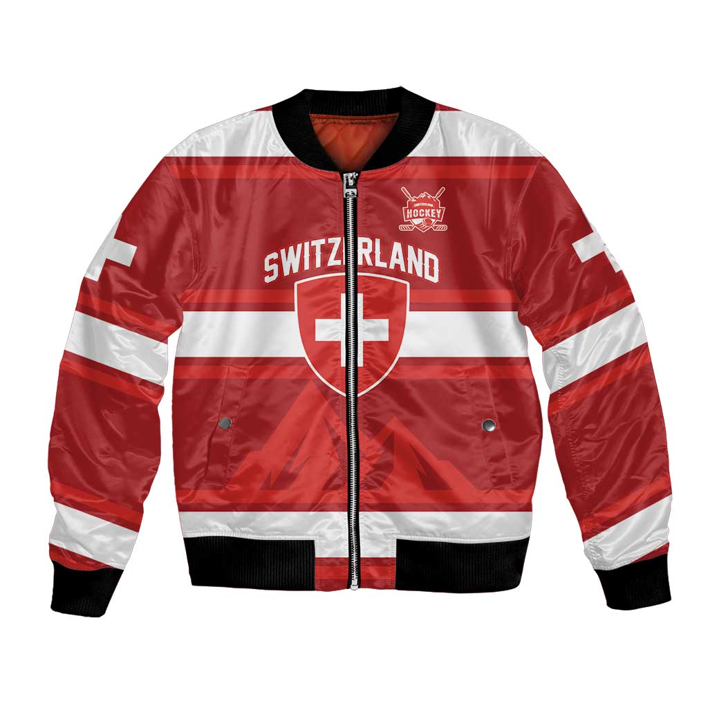 Custom Hockey 2026 Switzerland Bomber Jacket Go Champions La Nati - Wonder Print Shop
