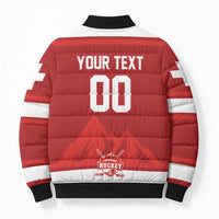 Custom Hockey 2026 Switzerland Bomber Puffer Jacket Go Champions La Nati - Wonder Print Shop