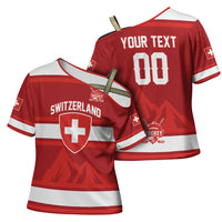 Custom Hockey 2026 Switzerland Cross Shoulder Shirt Go Champions La Nati - Wonder Print Shop
