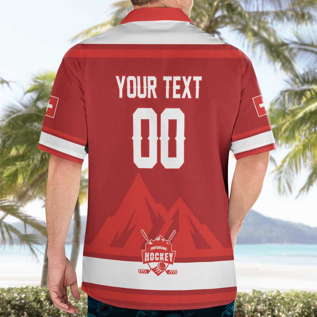 Custom Hockey 2026 Switzerland Hawaiian Shirt Go Champions La Nati - Wonder Print Shop