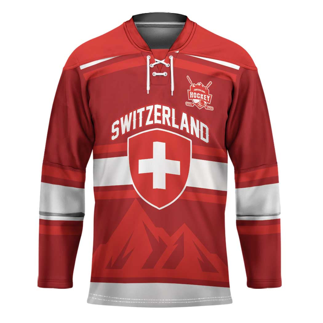 Custom Hockey 2026 Switzerland Hockey Jersey Go Champions La Nati - Wonder Print Shop