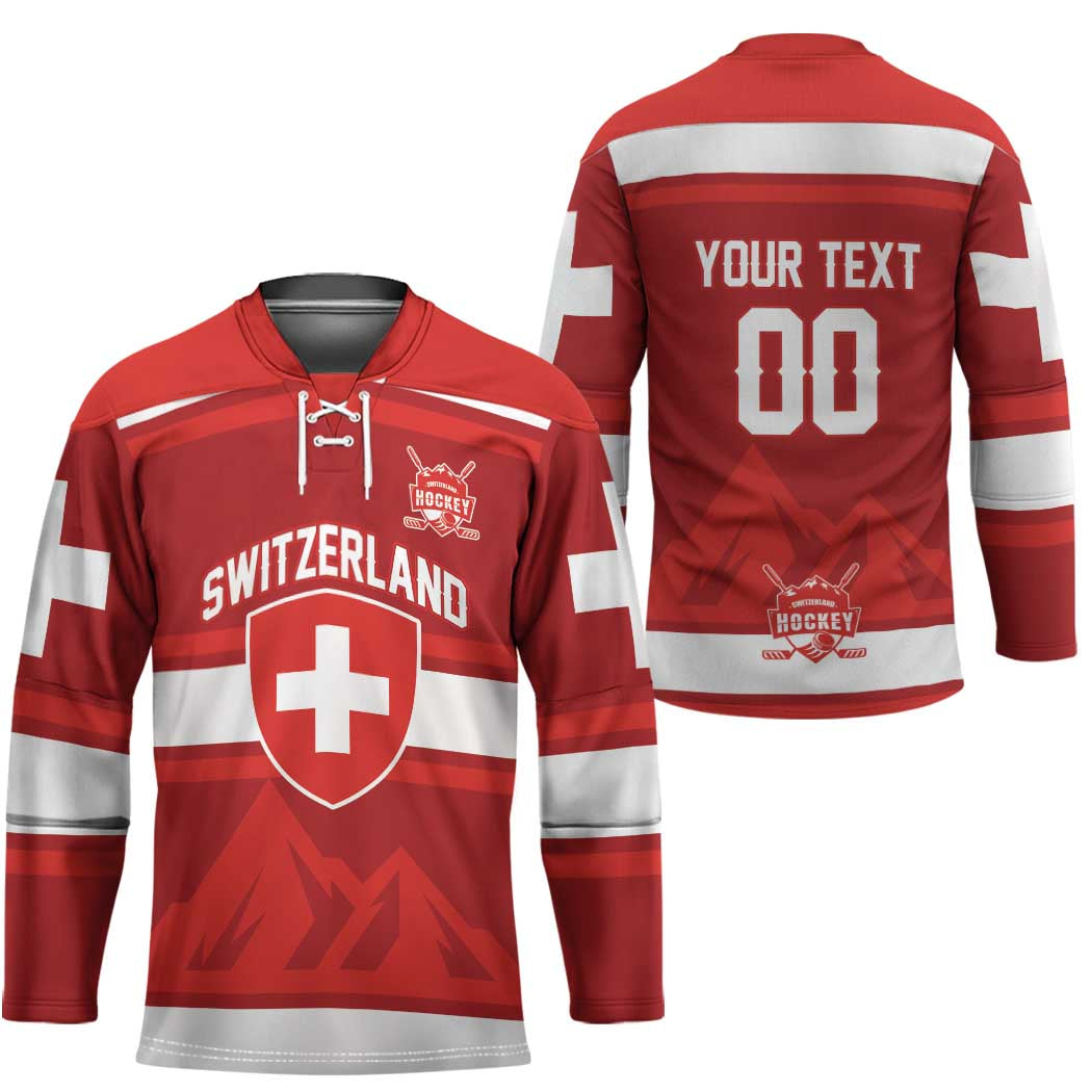Custom Hockey 2026 Switzerland Hockey Jersey Go Champions La Nati - Wonder Print Shop